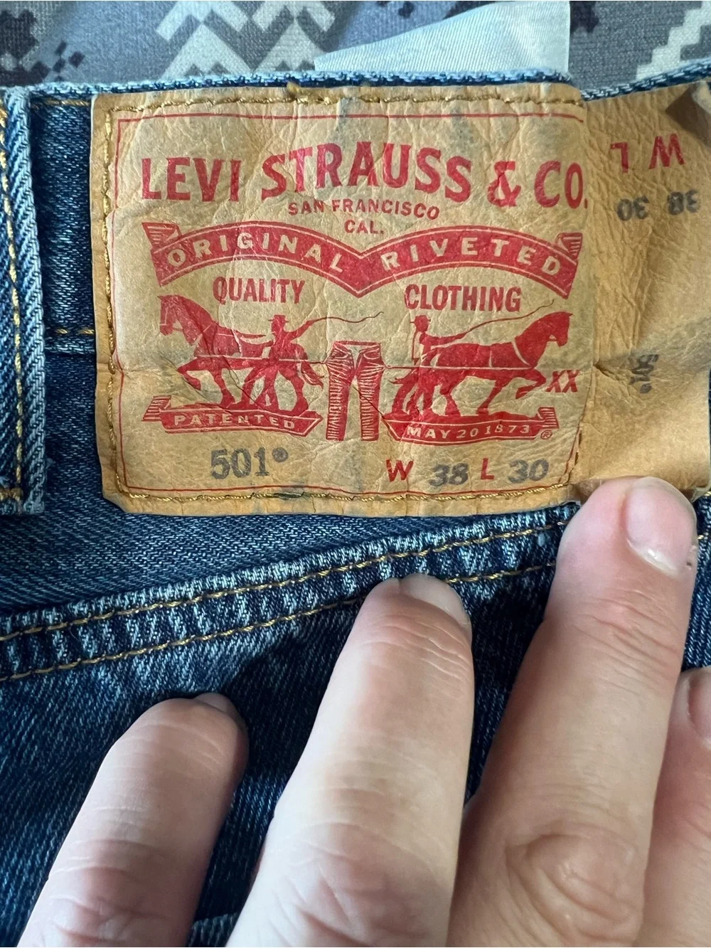 Levi's 501 Classic Blue Straight-Leg Jeans